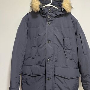 WOMENS J CREW NORDIC FIELD PARKA, Navy Blue, medium